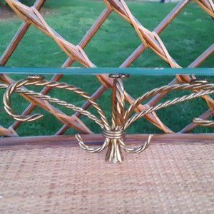 Brass & Glass Shelf with Rope Detail
